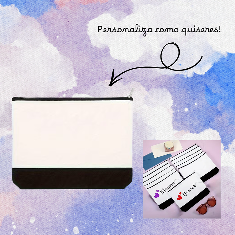 Necessaire Branca e preta 1