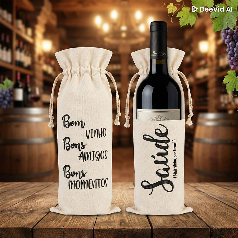 Saco para garrafa vinho 2