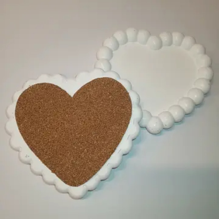 Bases em Gesso Decorativas – Redonda e Coração 3