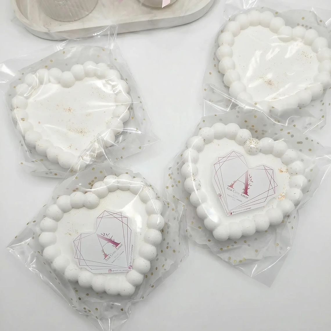 Bases em Gesso Decorativas – Redonda e Coração 6