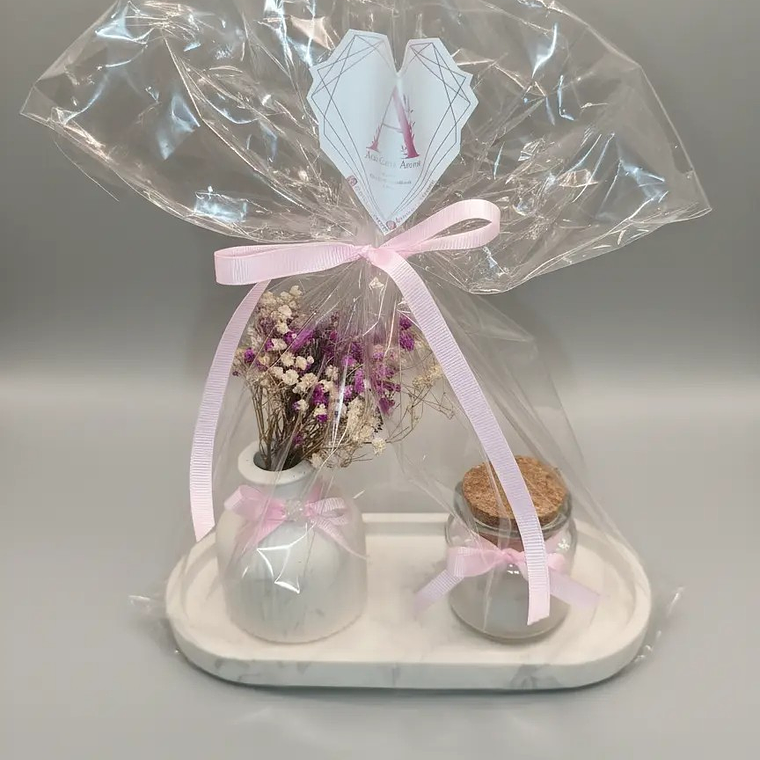 Conjunto Base grande, jarra e vela 2