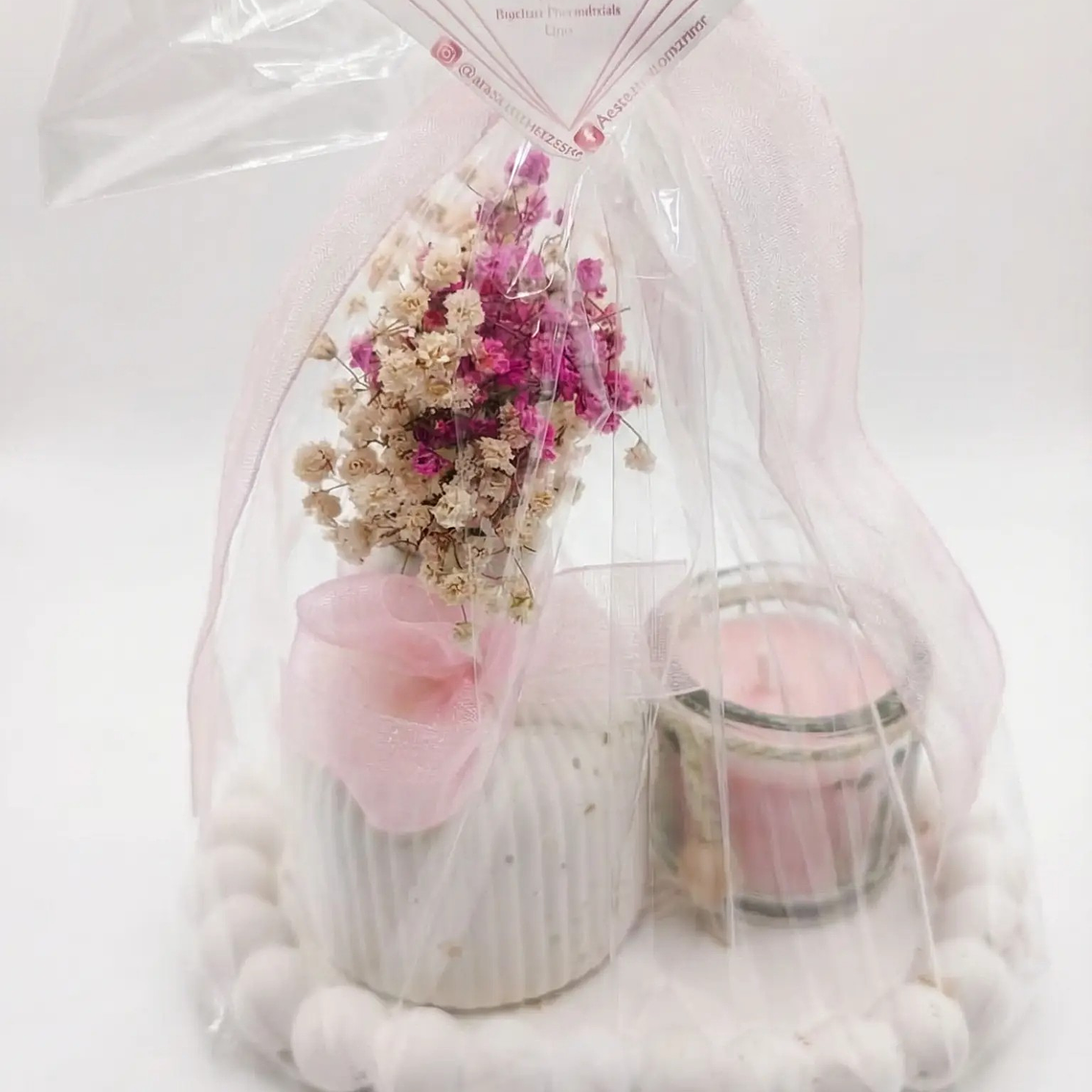 Conjunto Base pequena, jarra e vela 3