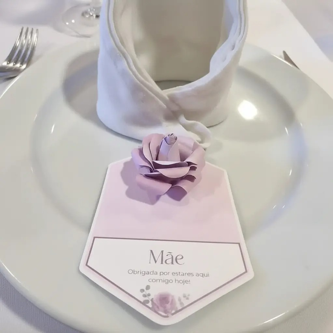 Marcador de Lugar com flor 3