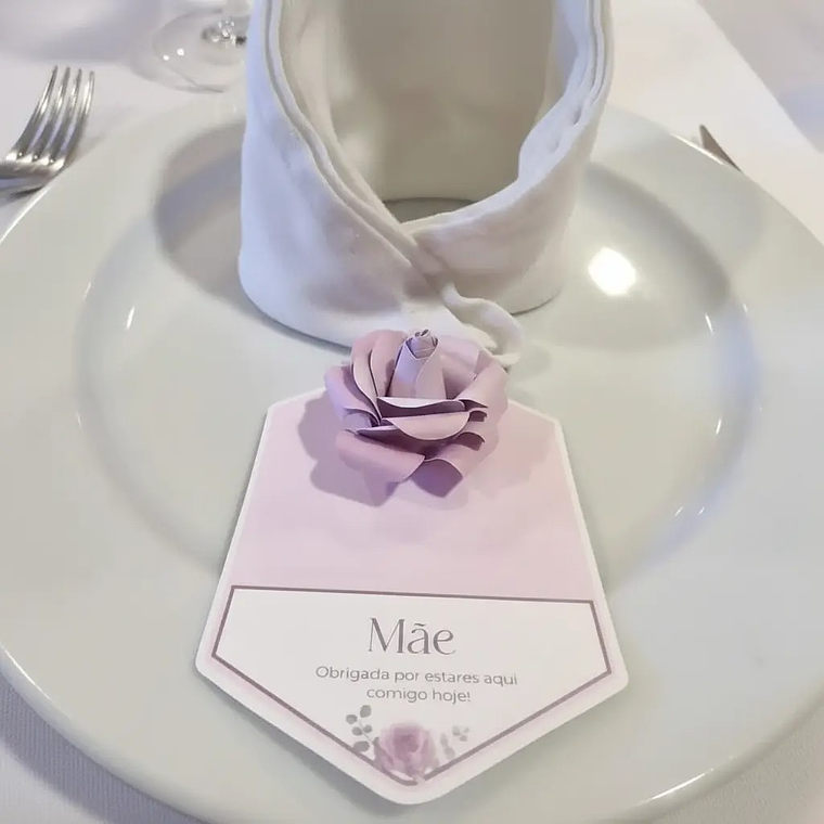 Marcador de Lugar com flor 3