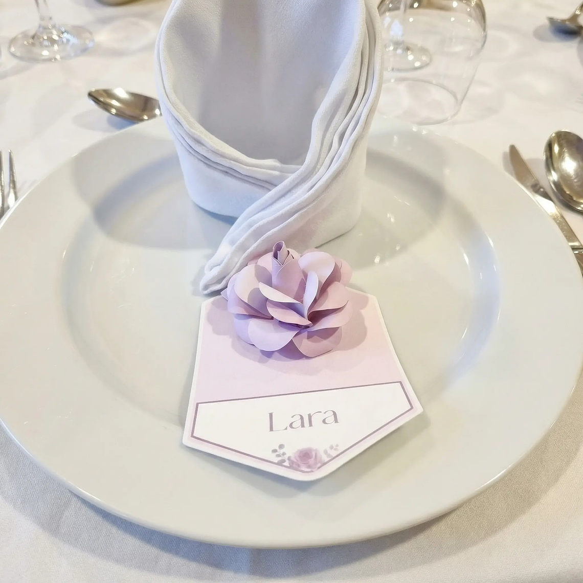 Marcador de Lugar com flor 1