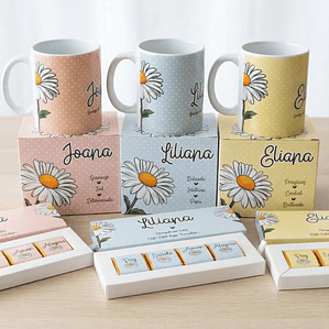 Caneca Significado do Nome e Chocolates Personalizados