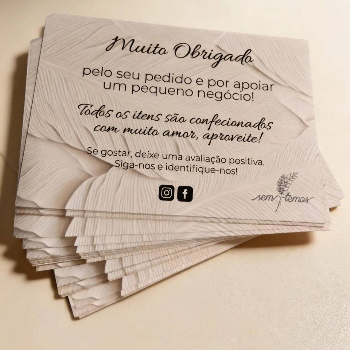 Cartões de Agradecimento 14x10cm 1