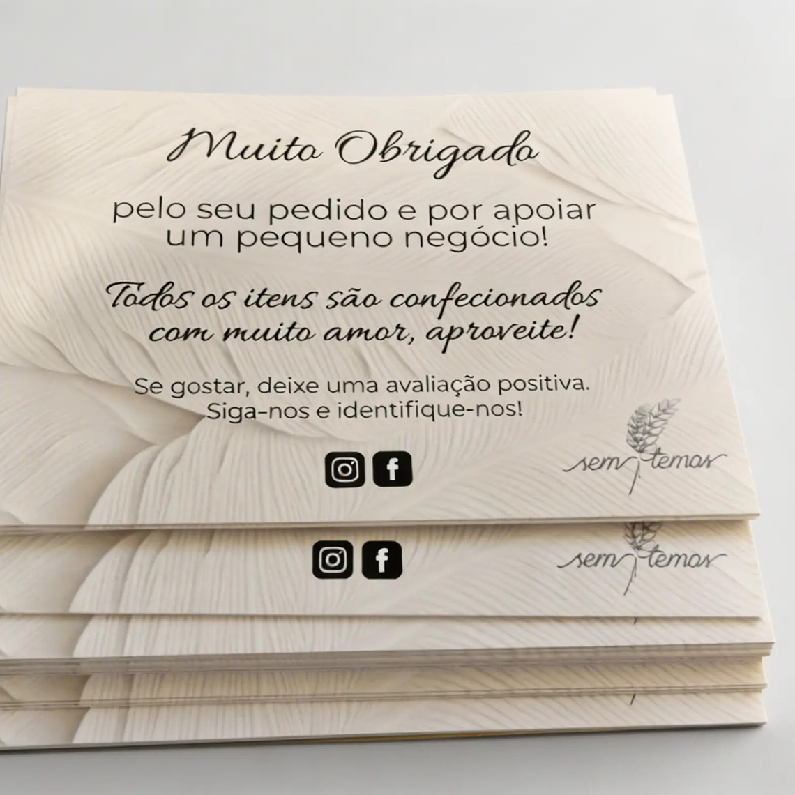 Cartões de Agradecimento 14x10cm 2