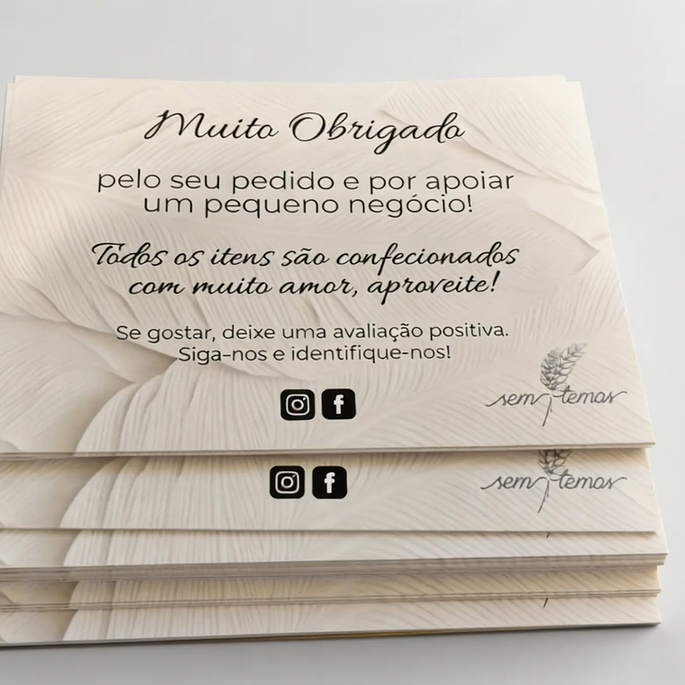 Cartões de Agradecimento 14x10cm 2