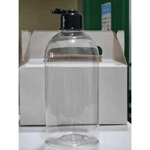 Envase pet transparente 250ml tapa flip top