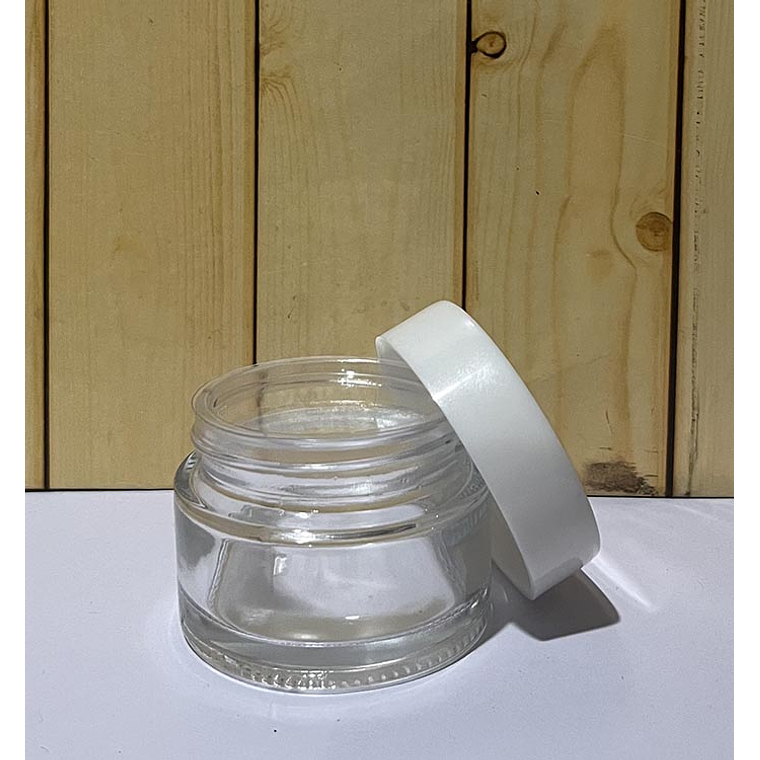Envase crema vidrio 50 ml tapa blanca 1