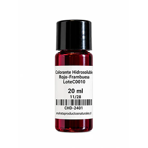 Colorante Hidrosoluble Rojo Frambuesa  -  20ML