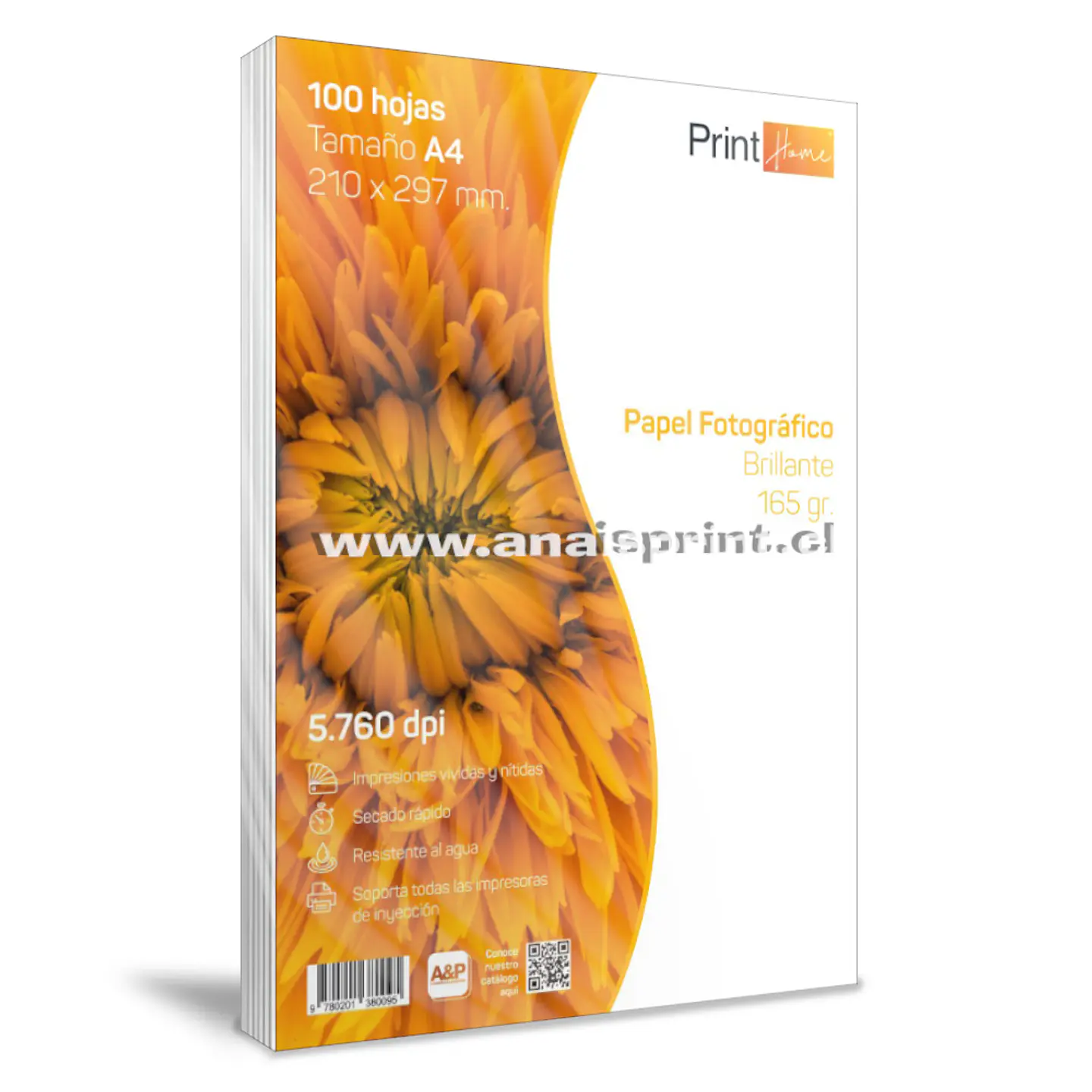 PAPEL FOTOGRÁFICO GLOSSY 165 GR / A4 / 100 HOJAS 1