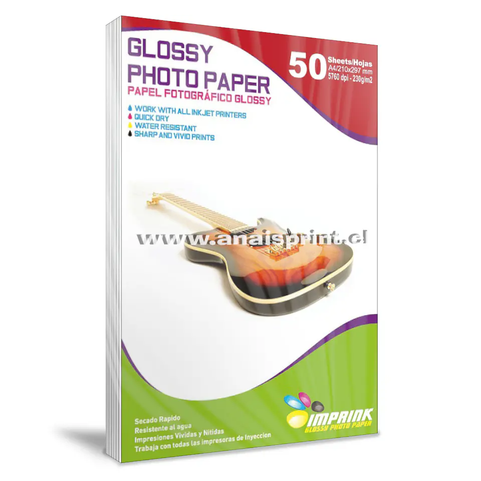 PAPEL FOTOGRÁFICO GLOSSY 230 GR / A4 / 50 HOJAS 1