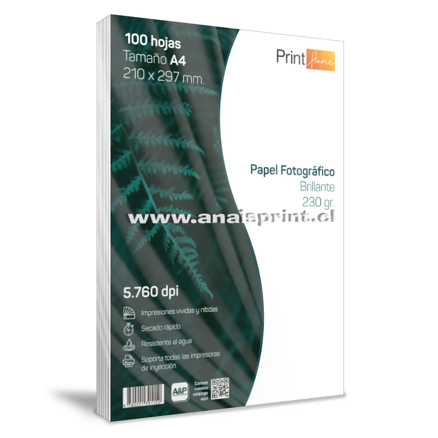 PAPEL FOTOGRÁFICO GLOSSY 230 GR / A4 / 100 HOJAS 1