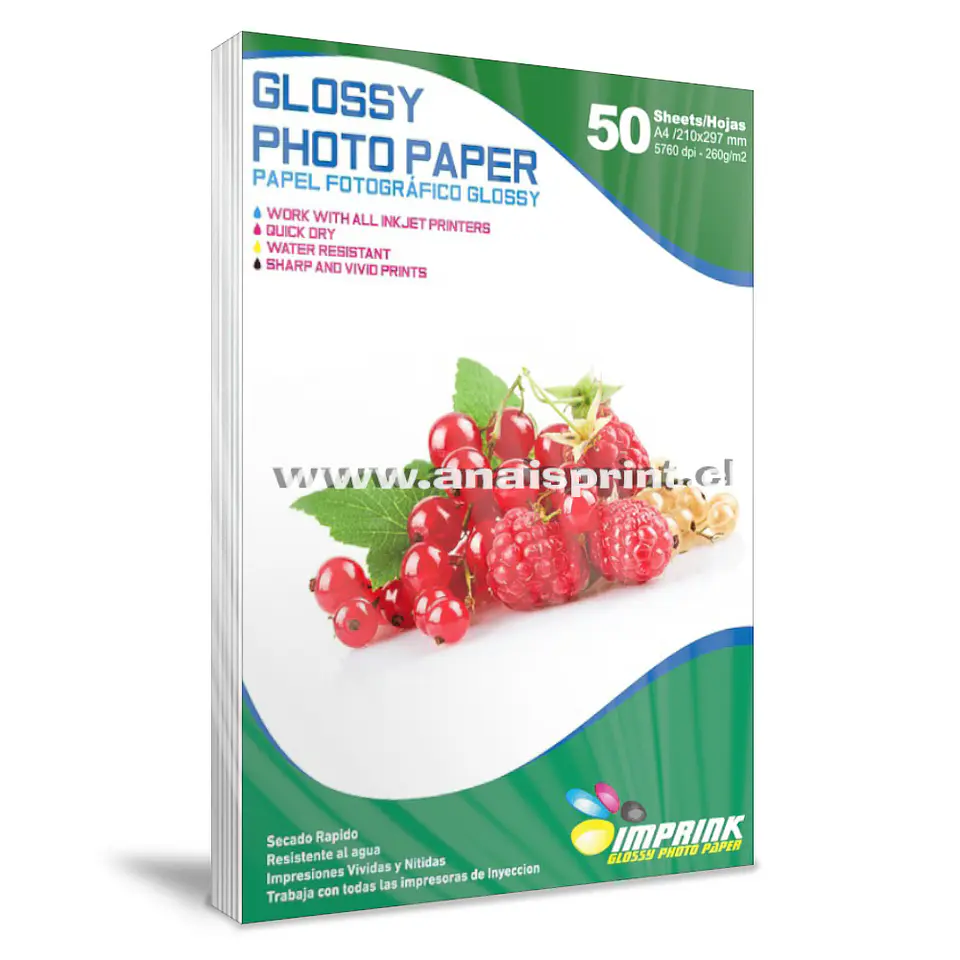 PAPEL FOTOGRÁFICO GLOSSY 260 GR / A4 / 50 HOJAS 1