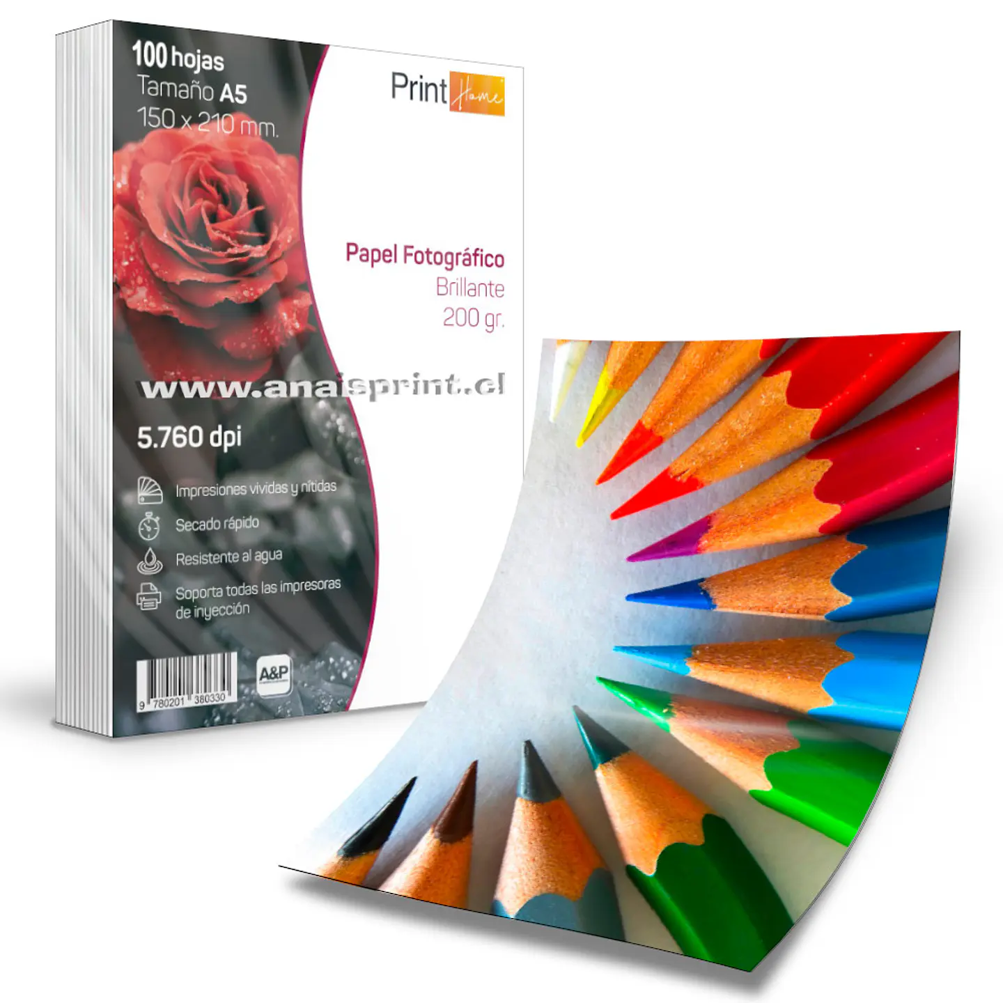 PAPEL FOTOGRÁFICO GLOSSY 200 GR / 15x21 CM / 100 HOJAS 1