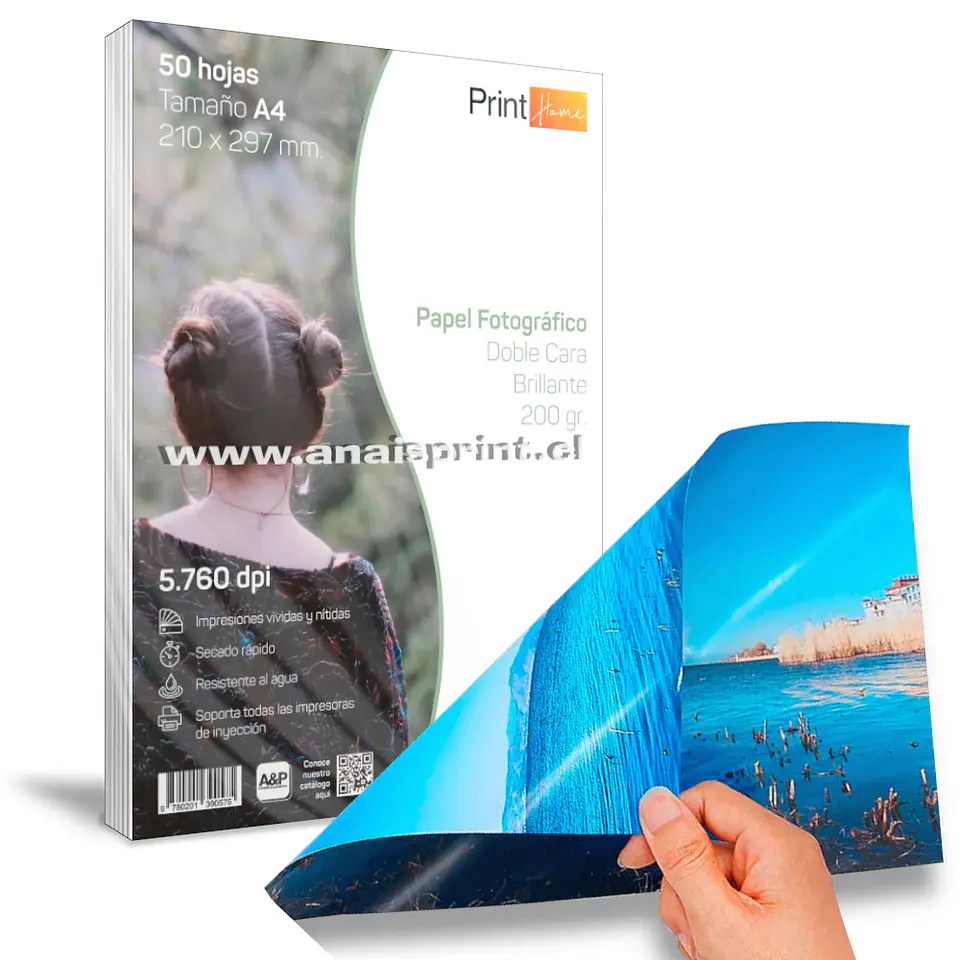 PAPEL FOTOGRÁFICO GLOSSY DOBLE FAZ 200 GR / A4 / 50 HOJAS 1