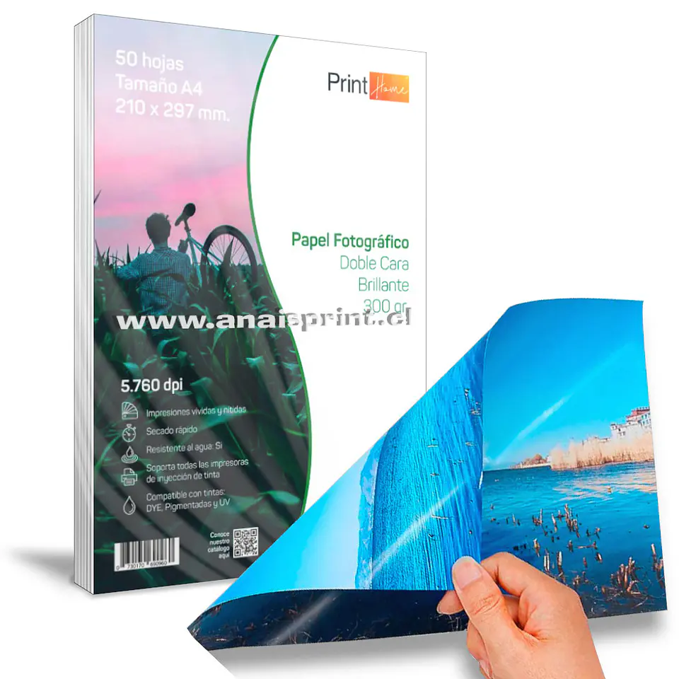 PAPEL FOTOGRÁFICO GLOSSY DOBLE FAZ 300 GR / A4 / 50 HOJAS 1