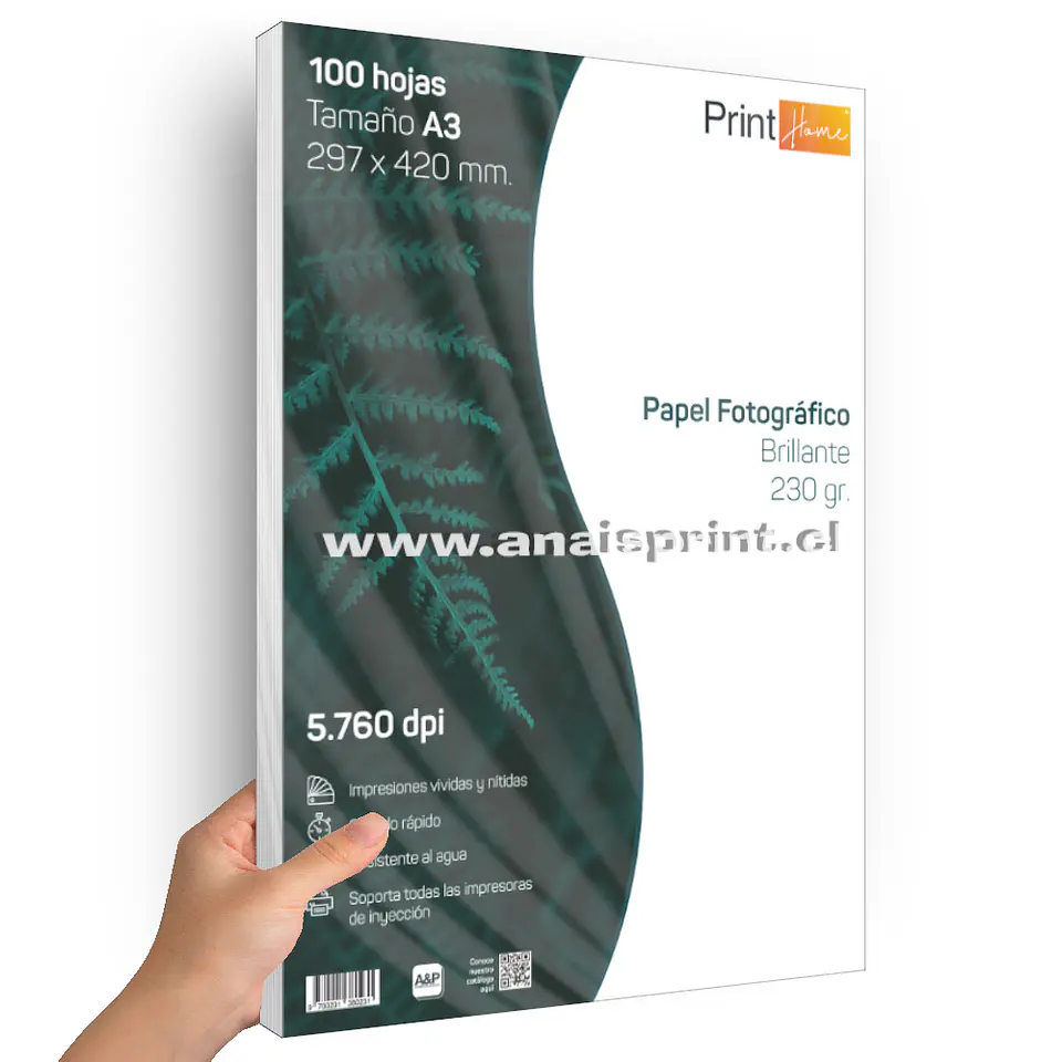 PAPEL FOTOGRÁFICO GLOSSY 230 GR / A3 / 100 HOJAS 1