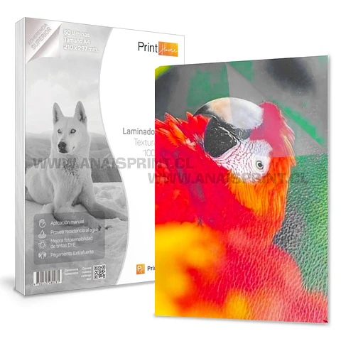 LAMINADO EN FRÍO TRANSPARENTE EFECTO CUERO A4 