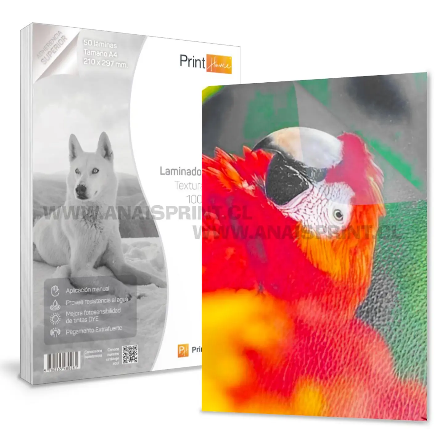 LAMINADO EN FRÍO TRANSPARENTE EFECTO CUERO A4  1