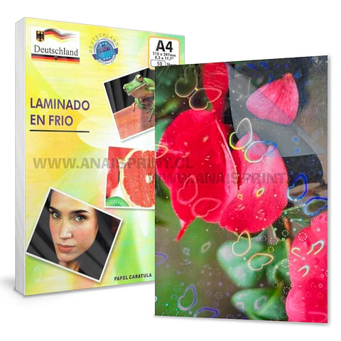 LAMINADO EN FRÍO TRANSPARENTE EFECTO MARIPOSAS A4 