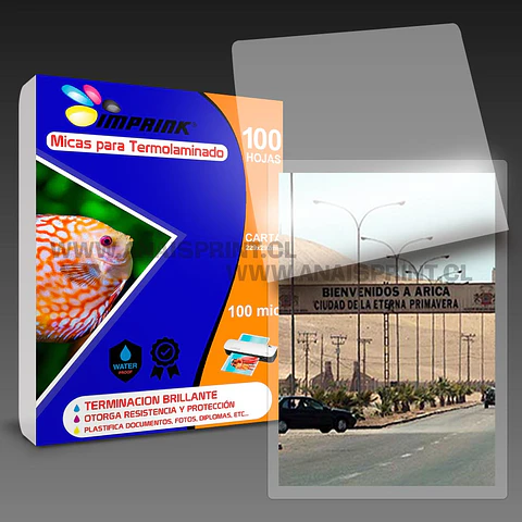 MICAS PARA TERMOLAMINADORA PLASTIFICADORA CARTA / 100 MIC.