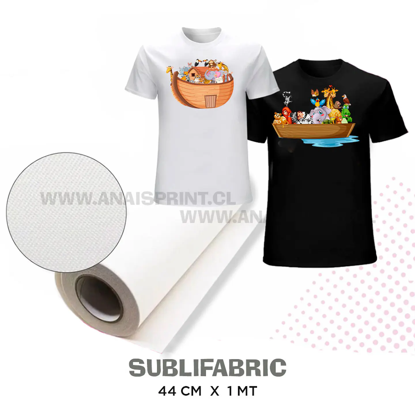 VINILO TEXTIL SUBLIMABLE SUBLIFABRIC (KOREANO) 44 cm x 1 mt 1