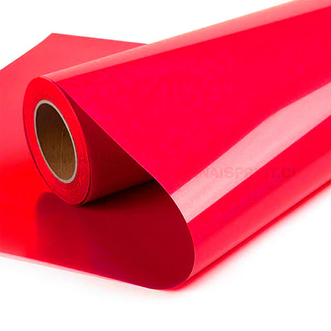 VINILO TEXTIL PU TERMOTRANSFERIBLE 50 CM X 1 MT ROJO