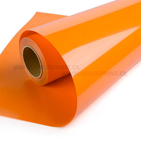 VINILO TEXTIL PU TERMOTRANSFERIBLE 50 CM X 1 MT NARANJA