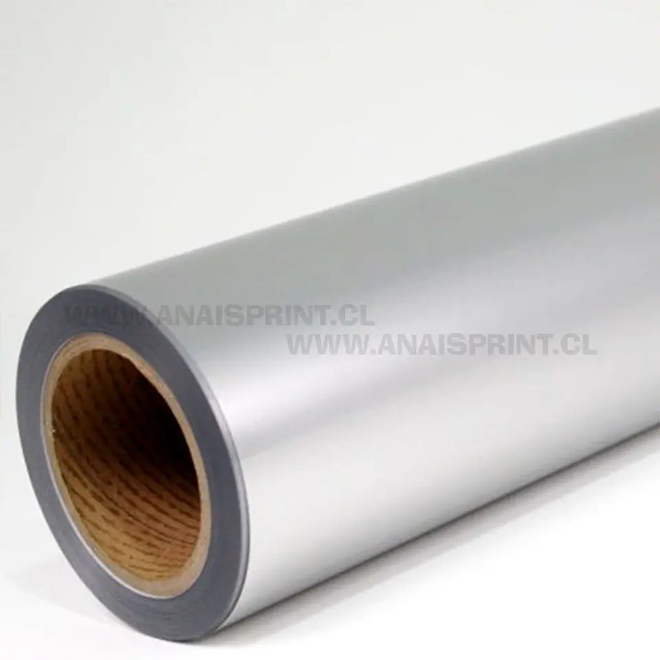 VINILO TEXTIL PU TERMOTRANSFERIBLE 50 CM X 1 MT PLATEADO 1
