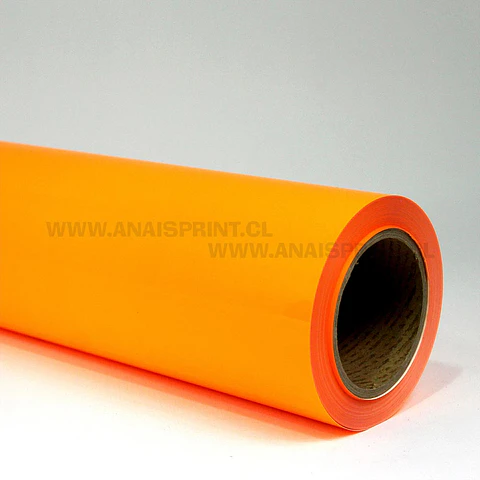VINILO TEXTIL PU NARANJA NEON 50 CM X 1 MT