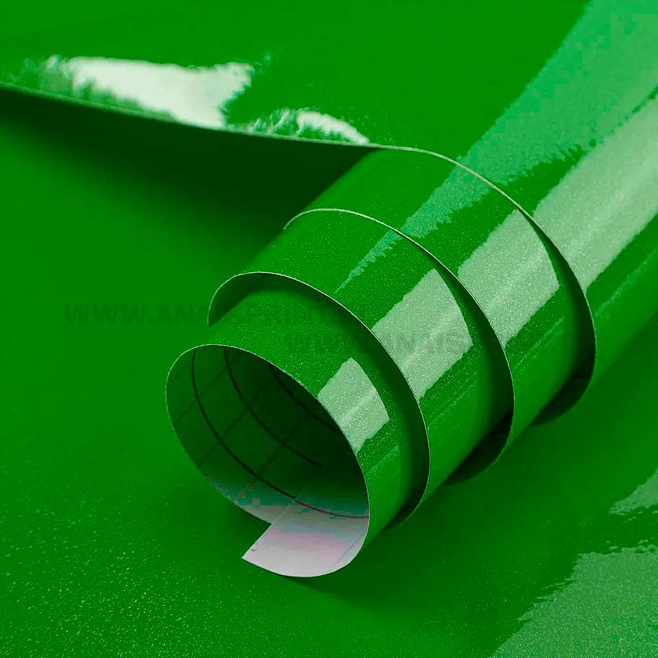 VINILO DECORATIVO CON ADHESIVO VERDE 61 CM X 1 MT  1