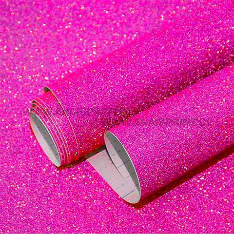 VINILO DECORATIVO ADHESIVO GLITTER FUCSIA 61 CM X 1 MT