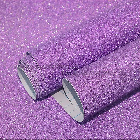 VINILO DECORATIVO ADHESIVO GLITTER MORADO 61 CM X 1 MT