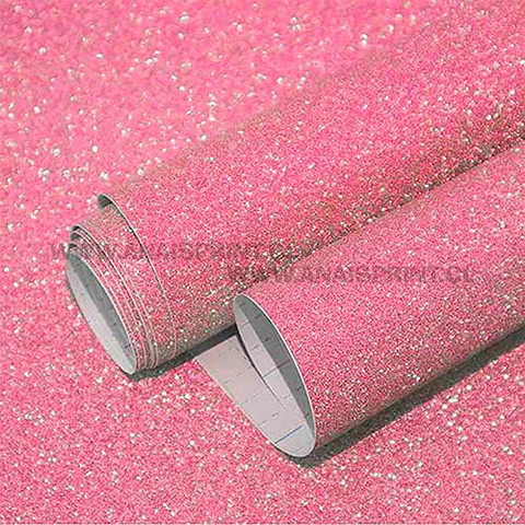 VINILO DECORATIVO ADHESIVO GLITTER ROSADO 61 CM X 1 MT