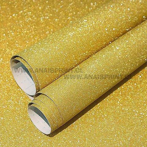 VINILO DECORATIVO ADHESIVO GLITTER GOLD 61 CM X 1 MT