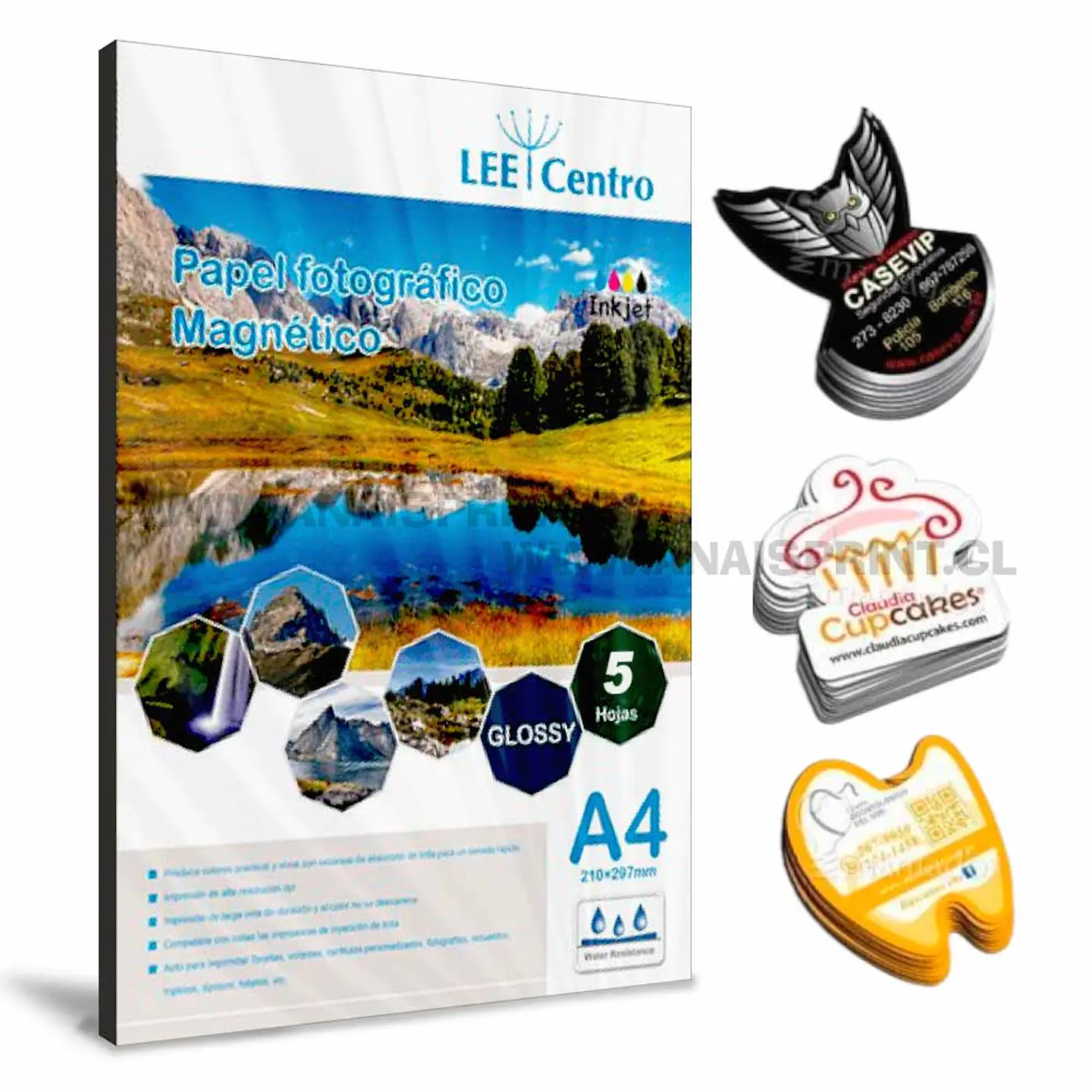 PAPEL FOTOGRÁFICO GLOSSY MAGNÉTICO IMPRIMIBLE A4 / 5 HOJAS 1