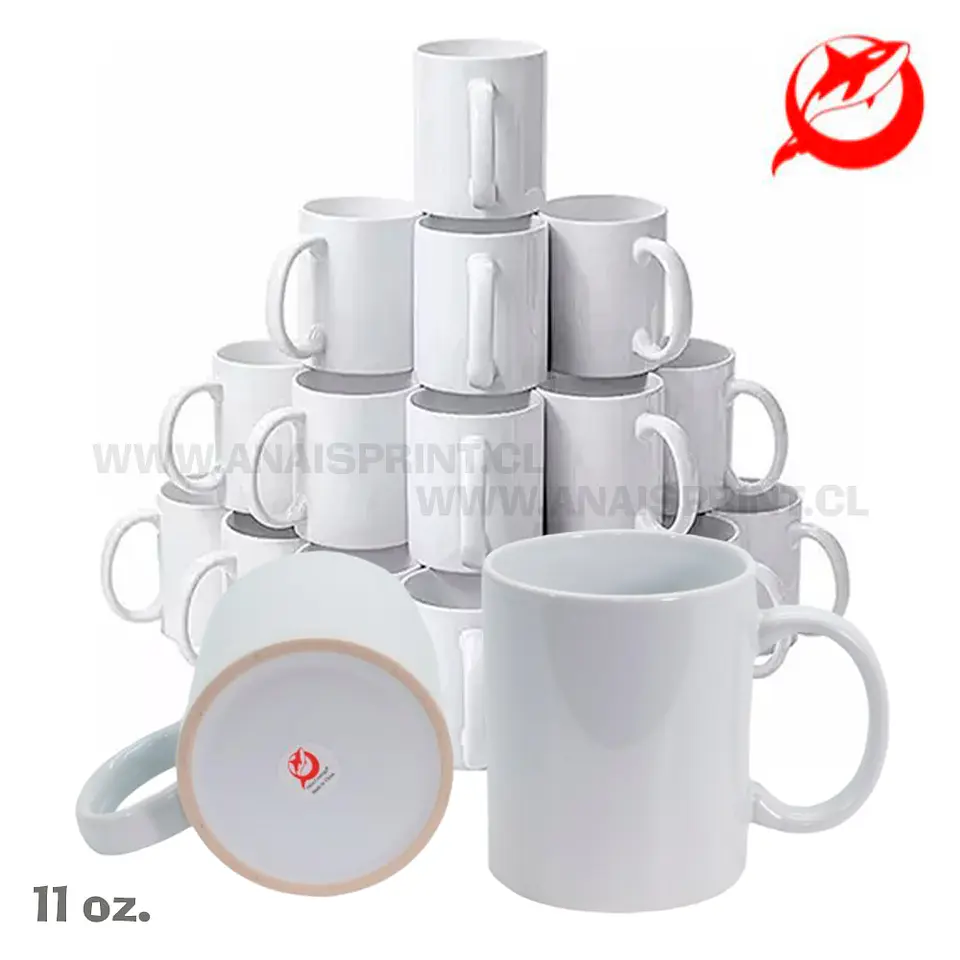 TAZA SUBLIMACION BLANCA ORCA RED CALIDAD AAA 11 OZ / DOCENA O CAJA 1