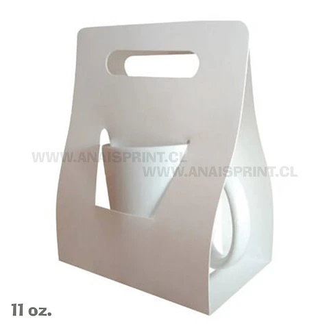 CAJA BLANCA PORTA TAZON SUBLIMABLE PARA TAZA DE 11 OZ. 