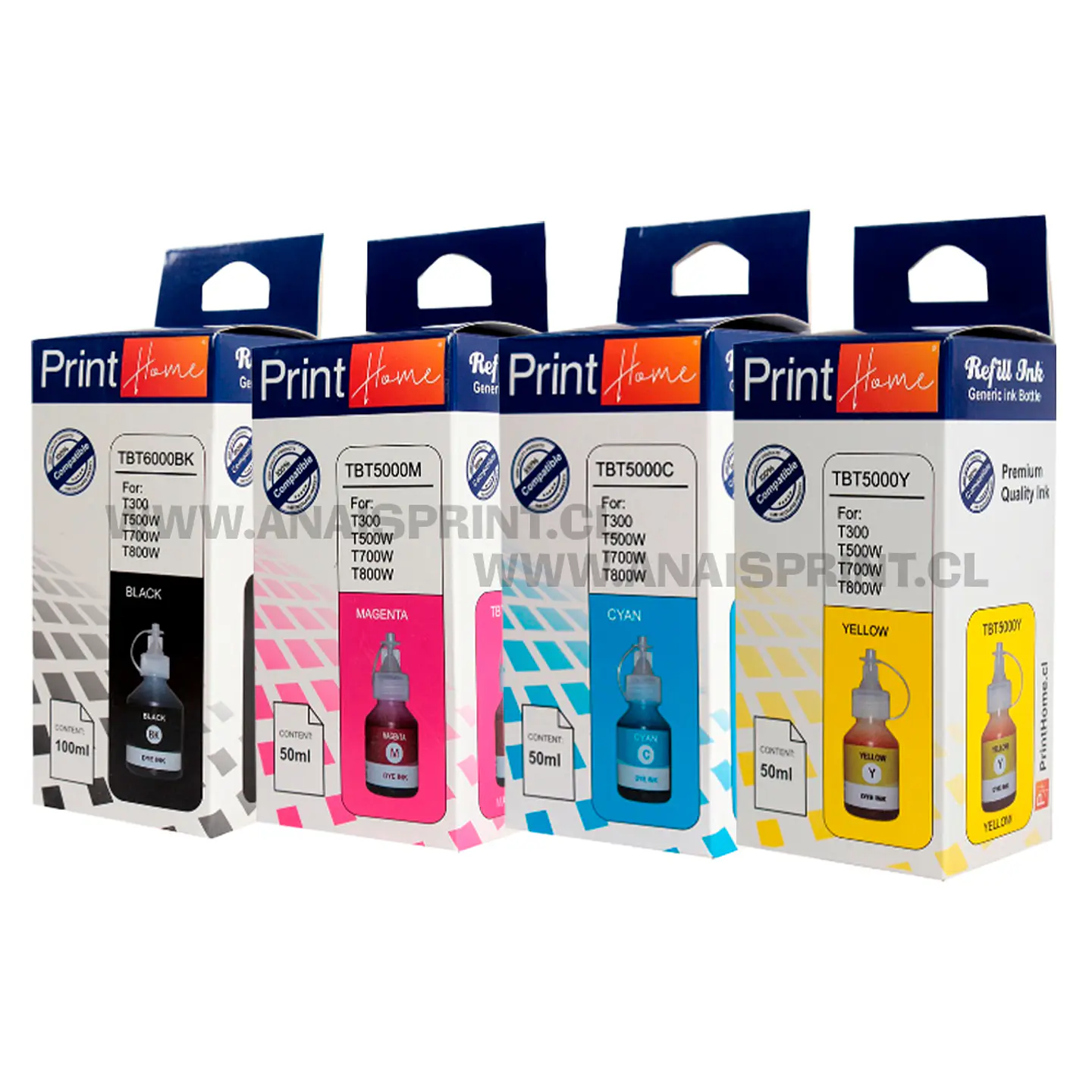 TINTAS DYE PARA IMPRESORAS BROTHER SERIE BT5000 INKJET 1