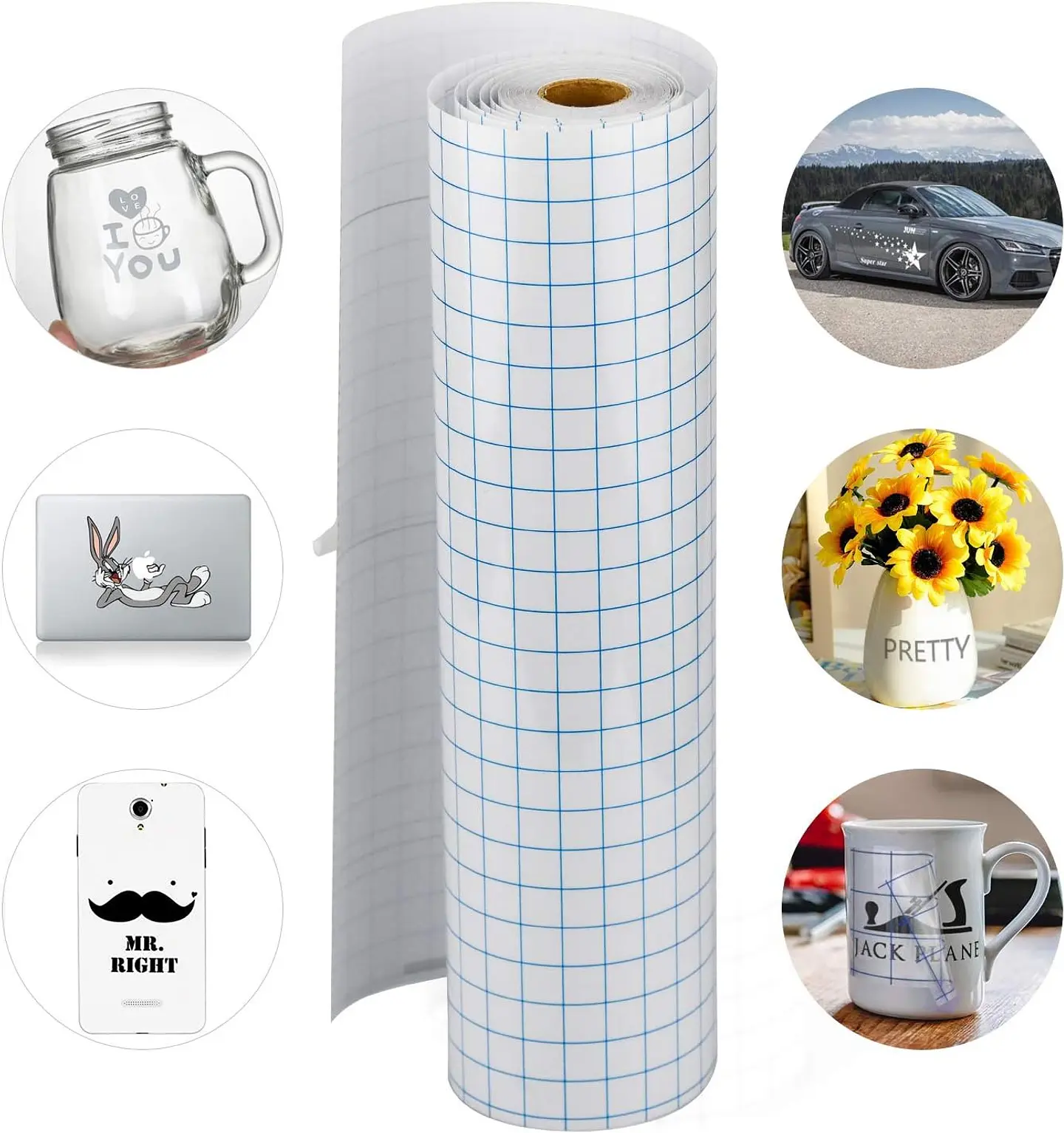 CINTA TRANSPORTADORA PARA VINILOS DECORATIVOS (ADHESIVO LIGERAMENTE FUERTE) 2