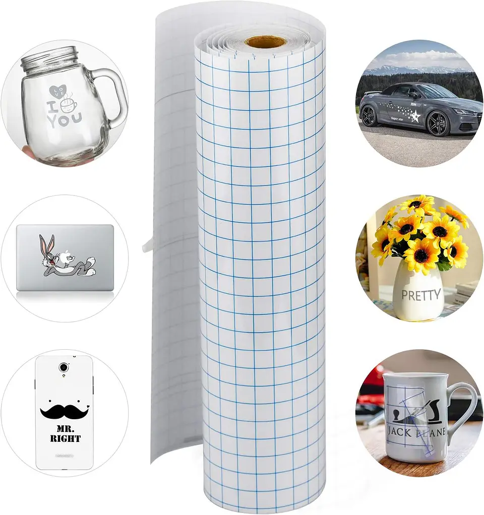 CINTA TRANSPORTADORA PARA VINILOS DECORATIVOS (ADHESIVO LIGERAMENTE FUERTE) 2