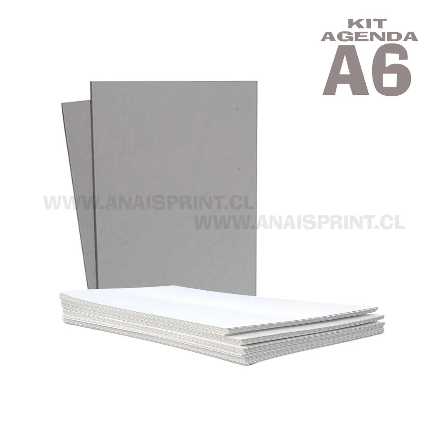 KIT AGENDA A6 (10x15 CM) PAPEL BOND + TAPAS  1