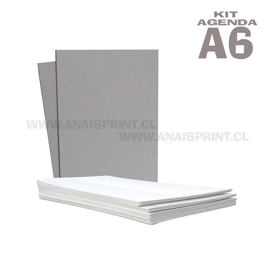 KIT AGENDA A6 (10x15 CM) PAPEL BOND + TAPAS  1