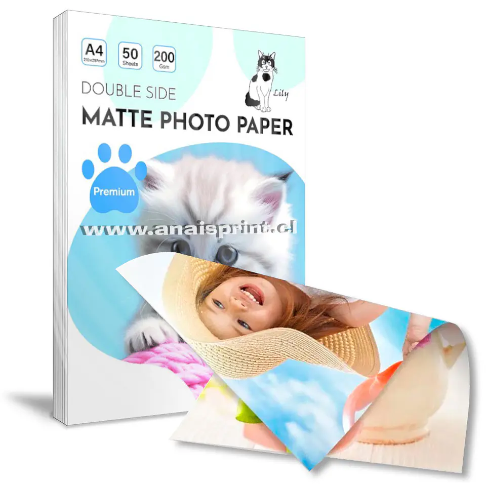 PAPEL FOTOGRÁFICO MATTE DOBLE FAZ 200 GR / A4 / 50 HOJAS 1
