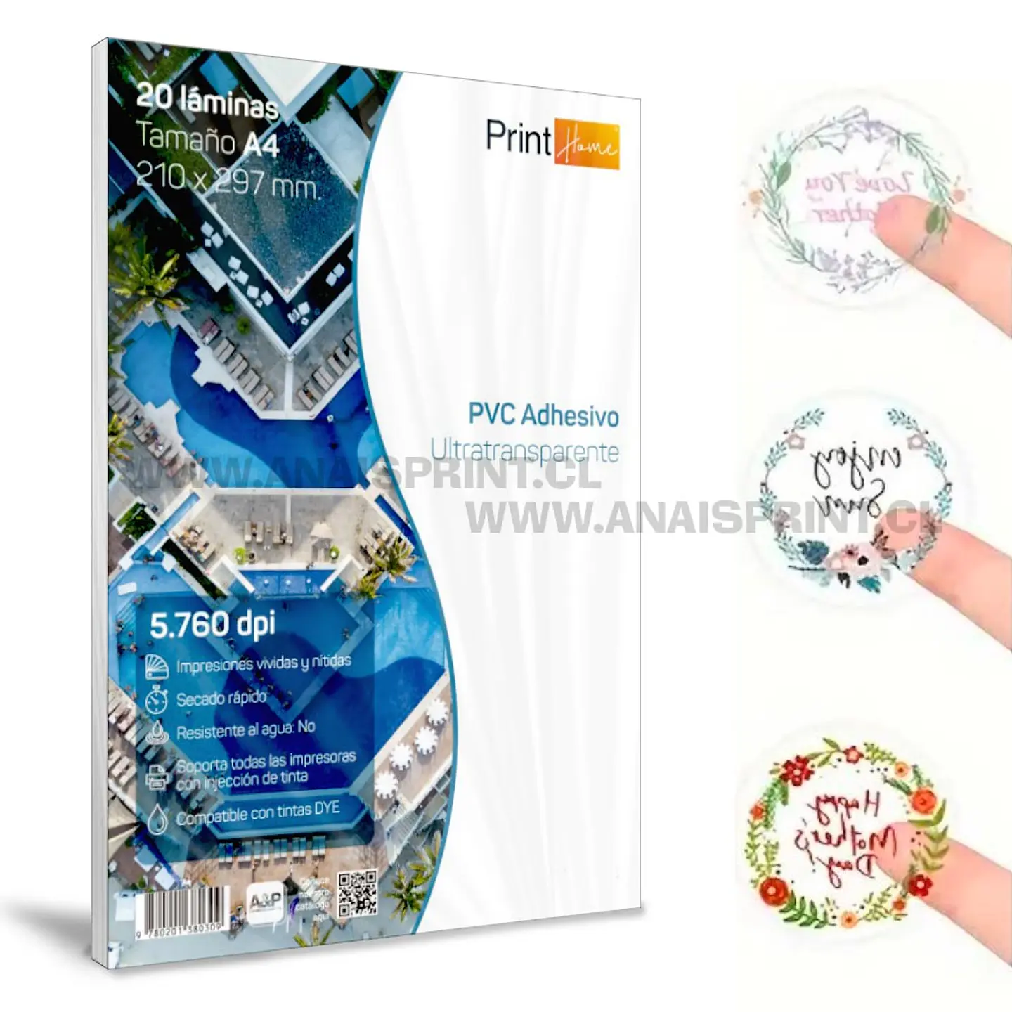 VINILO PVC ADHESIVO TRANSPARENTE CRISTALINO A4 / 20 HOJAS 1