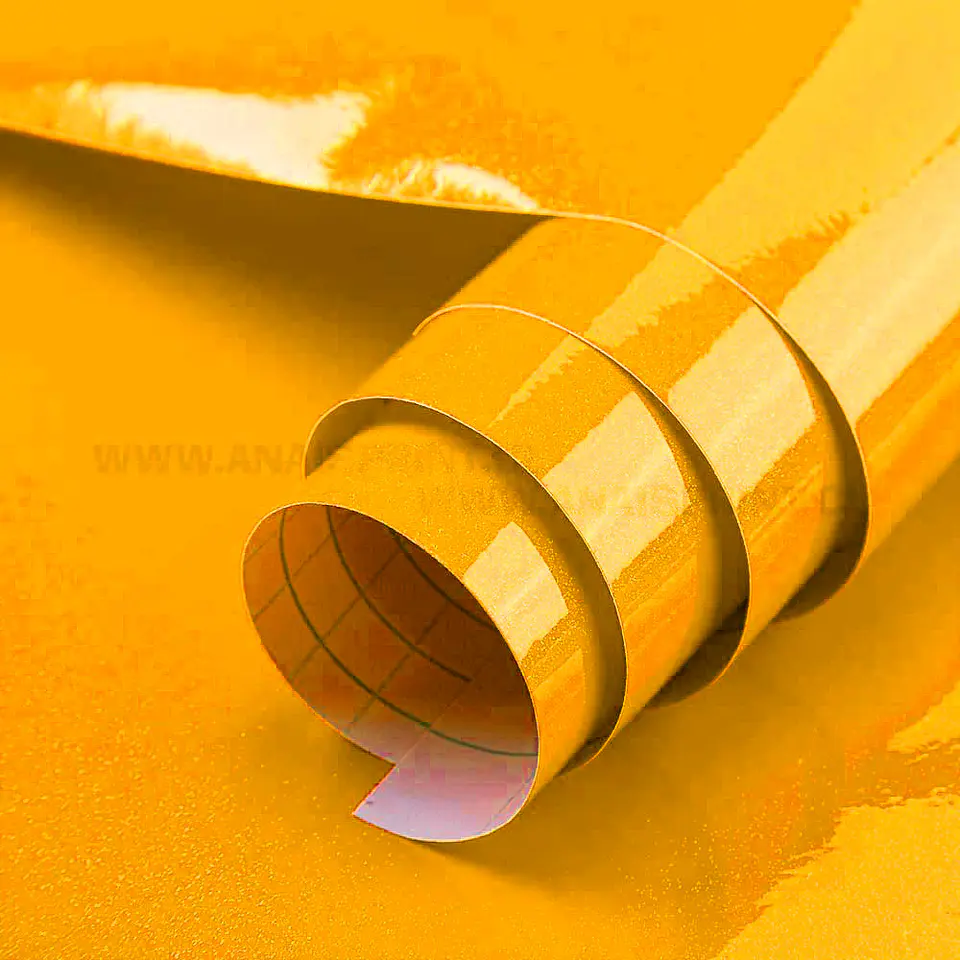 VINILO DECORATIVO CON ADHESIVO NARANJA 61 CM X 1 MT  1