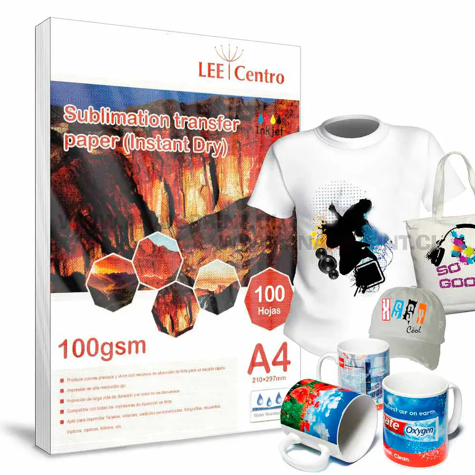 PAPEL DE SUBLIMACION 105 GR / A4 / 100 HOJAS 1
